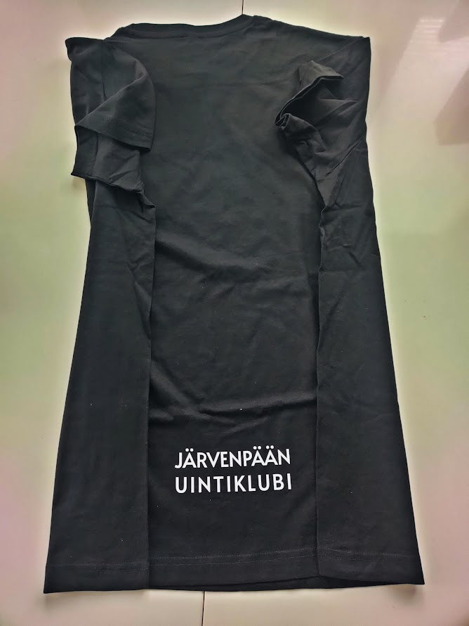 Järvenpään Uintiklubi / Naisten puuvillainen t-paita seuran logoilla, musta