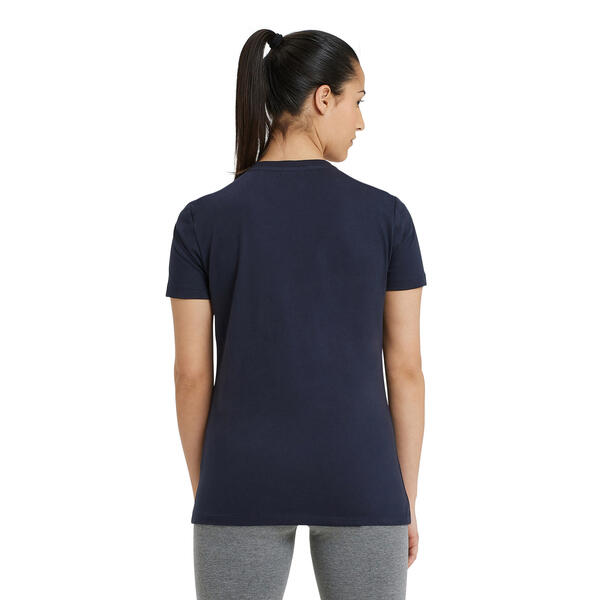 W Team T-Shirt Cotton Panel Navy