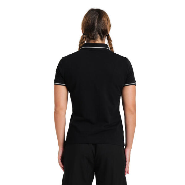W Team Poloshirt Solid Cotton Blk