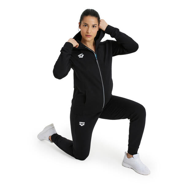 W Team Hooded Jacket Panel Black