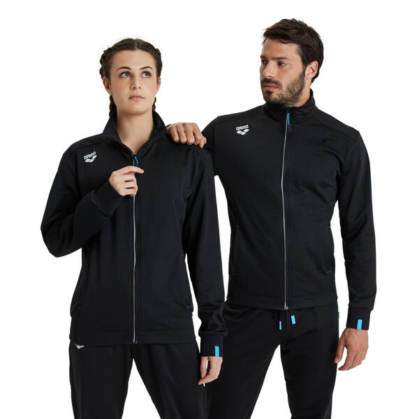 Team Jacket Panel Knitted Poly Black