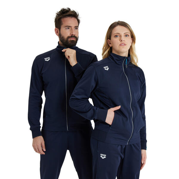 Team Jacket Panel Knitted Poly Navy