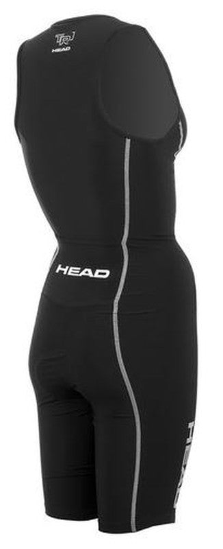 HEAD vetoketjullinen naisten Triathlonasu (mustapinkki)