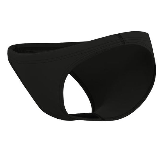 W Team Swim Bottom Solid Black-White