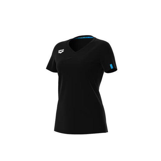 W Team T-Shirt Cotton Panel Black