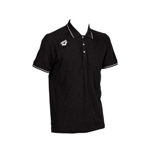 Team Poloshirt Solid Cotton Black