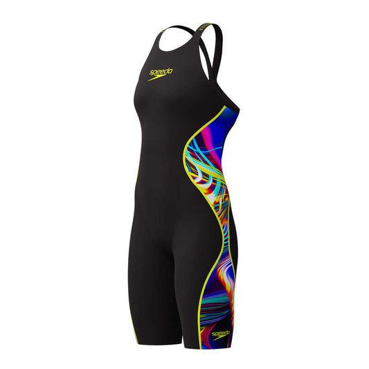 Fastskin LZR Pure Intent 2.0 Openback Kneeskin W, Black/Molten Blur/Hyper Yellow - Mainline