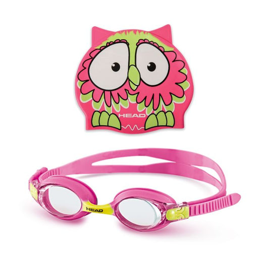 Lasten lakki + lasit yhdistelmä HEAD, pinkki