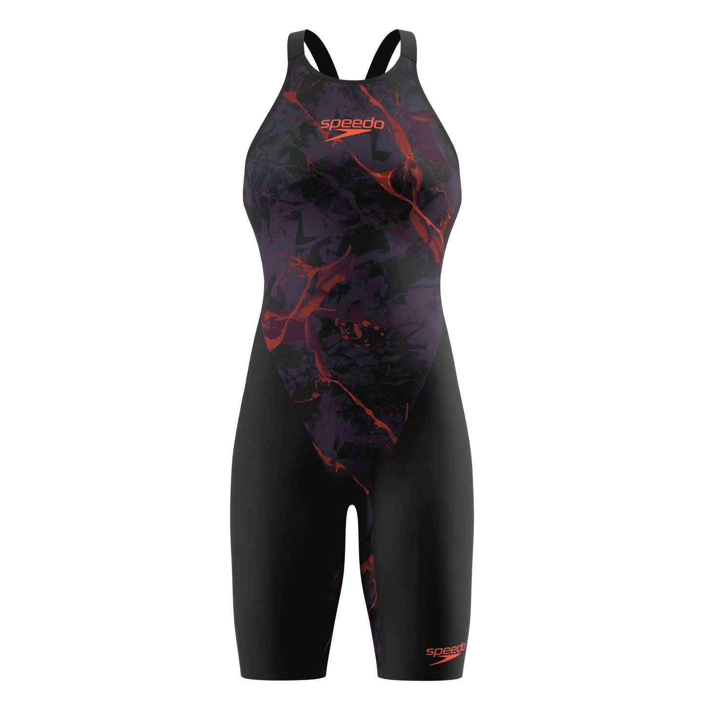 SPEEDO Fastskin LZR Pure Valor 2.0 Openback Kneeskin, Ember / Black printed