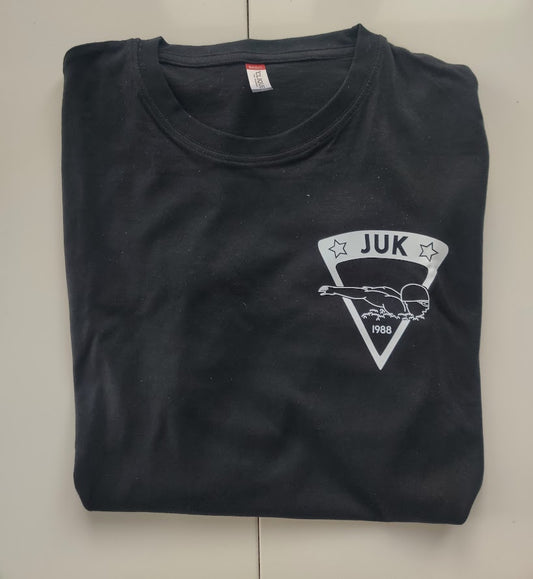 Järvenpään Uintiklubi / Unisex puuvillainen t-paita seuran logoilla, musta