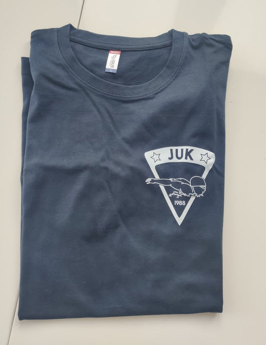 Järvenpään Uintiklubi / Unisex puuvillainen t-paita seuran logoilla, tummansininen