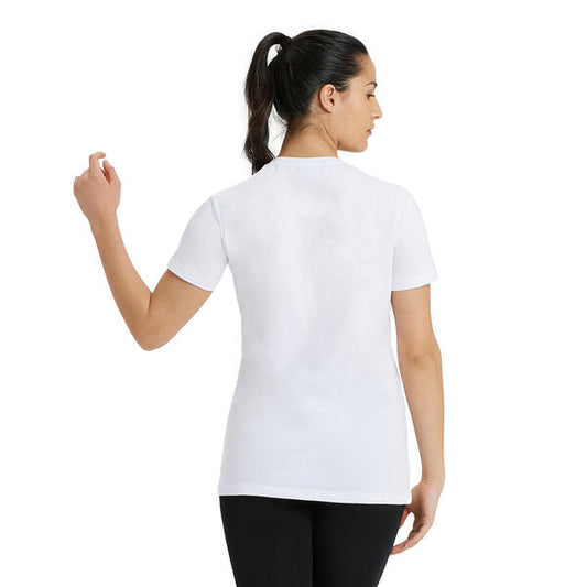 W Team T-Shirt Cotton Panel White