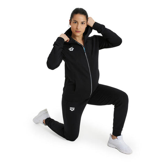W Team Hooded Jacket Panel Black