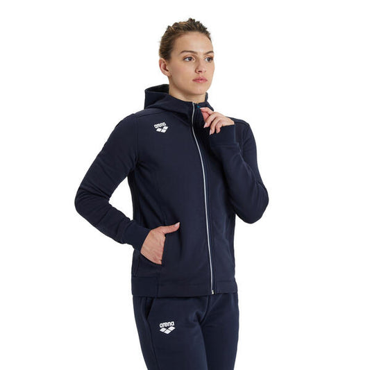 W Team Hooded Jacket Panel Navy