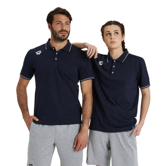 Team Poloshirt Solid Cotton Navy