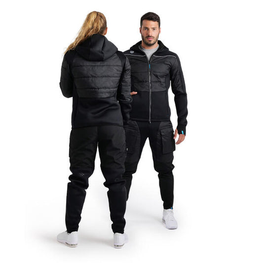 Team Hooded F/Z Half-Quilted Jacket